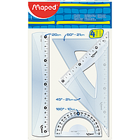 Набор линеек пластиковых Maped Essentials Medium, 20 см, 4 предмета (MP.242820)