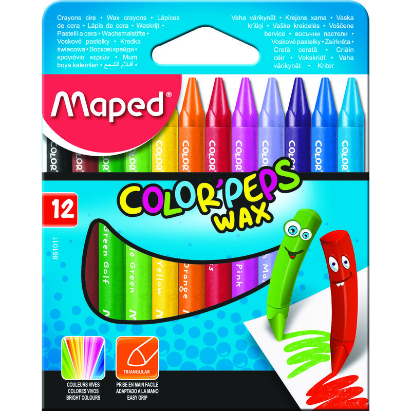 Крейда воскова Maped Color Peps Wax Crayons MP.861011, 12 кольорів