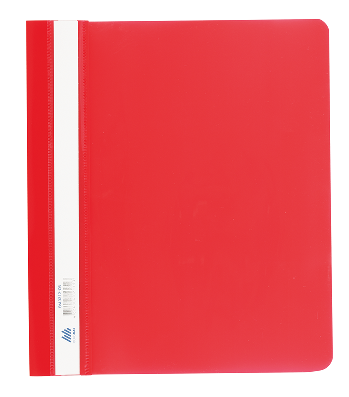Швидкозшивач пластиковий Buromax, А5, PP, червоний (BM.3312-05)