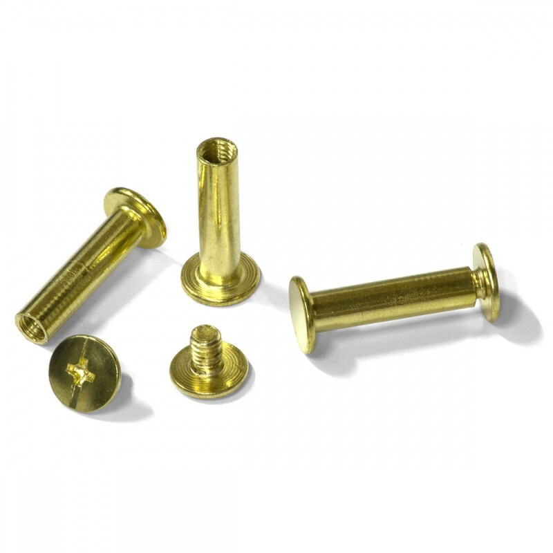 Болти для палітурки металеві Agent, 20 мм, золот, 100 шт (1402331)