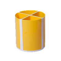 Подставка для пишущих принадлежностей ZiBi Kids Line Твистер, желтая, 4 отделения (ZB.3003-08)
