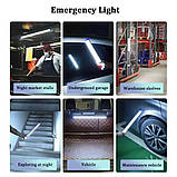 Лампа-переноска LED-балка, 30 см, інспекційна лампа-переноска. з вимикачем, гаком для підвіски та магнітні, фото 2