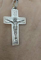 Серебрянный крест подвес религиозный православный