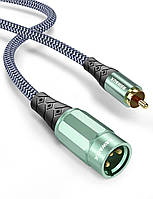 Нейлоновий шнур RAWAUX незбалансований мікрофонний кабель RCA - XLR (1м)