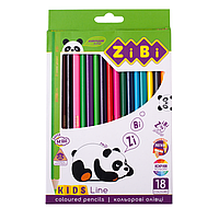 Олівці кольорові ZiBi Kids Line 18 кольорів (ZB.2415)