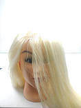 Манекен для зачісок голова навчальна натуральна 75-80 см, біла (тренувальна для перукарів), фото 4