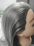 Навчальна голова манекен для зачісок стрижок Болванка з волоссям ET-171, фото 8