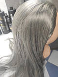 Навчальна голова манекен для зачісок стрижок Болванка з волоссям ET-171, фото 9