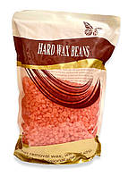 Воск в гранулах Hard Wax Beans 1000гр аромат Розы для депиляции для воскоплава пленочный воск 1 кг гранулы