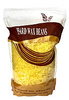 Воск в гранулах Hard Wax Beans 500гр аромат Медовый для депиляции для воскоплава пленочный воск гранулы