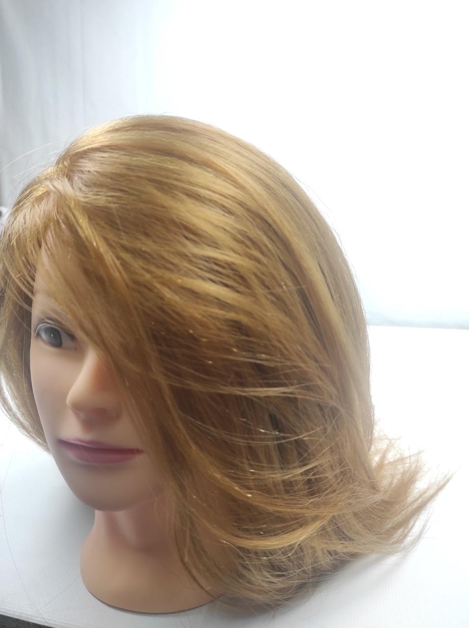 Манекен для зачісок голова навчальна натуральна 75см (тренувальна для перукарів)
