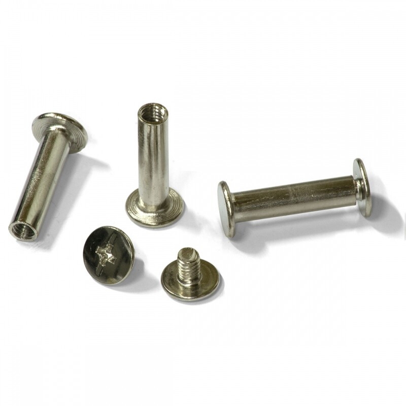 Болти для палітурки металеві Agent, 20 мм, срібло, 100 шт (1402330)