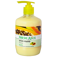 Крем-мило Fresh Juice Papaya, зі зволожувальним молочком авокадо, 460 мл, дой-пак (e.14591)