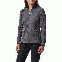 Тактична жіноча чорна куртка флісова 5.11 Tactical "Women's Stratos Full Zip" Black курточка на змійці