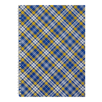 Тетрадь на пружине сбоку Buromax Shotlandka, А4, 48л., клетка, картонная обложка, синий (BM.2590-02)
