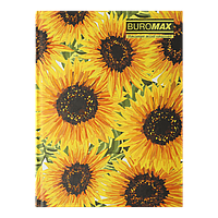 Блокнот Buromax FLORISTICA, А-5, 96л., клетка, твердая обложка, мат. лам.+лак, салатовый (BM.24511104-15)