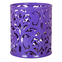 Подставка для ручек металлическая Buromax Barocco, круглая, фиолетовый (BM.6204-07)