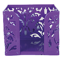 Бокс металевий для паперу Buromax Barocco 95х95х80мм Фіолетовий (BM.6216-07)