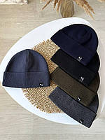 Шапка зимняя брендовая ,шапка теплая, на зиму, вязаная,Шапка Puma (рубчик)
