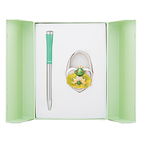 Набор подарочный Langres Fairy Tale: ручка шариковая + гачек для сумки, зеленый (LS.122027-04)