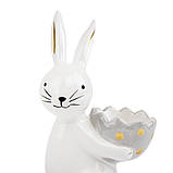 Підставка керамічна під яйце Великодній Кролик 16х9 см 15005-009, фото 3