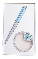 Набор подарочный Langres Crystal: ручка шариковая + гачек для сумки, синий (LS.122028-02)
