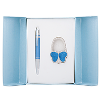 Набор подарочный Langres Lightness: ручка шариковая + гачек для сумки, синий (LS.122030-02)
