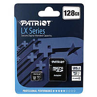 Карта Памяти Patriot LX Series MicroSDXC (UHS-1) 128gb 10 Class & Adapter Цвет Black