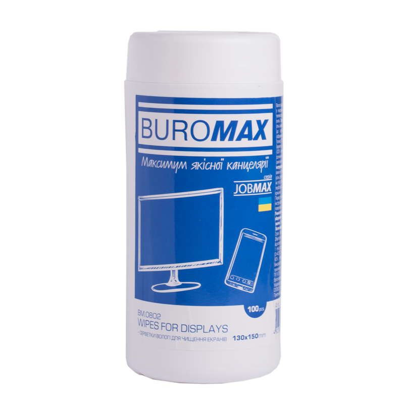 Серветки для екранів і оптики BuroMax BM.0802