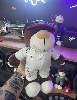 Плюшевий Ведмедик у Білому костюмі Мото BMW у стилі Motorsport Аксесуари