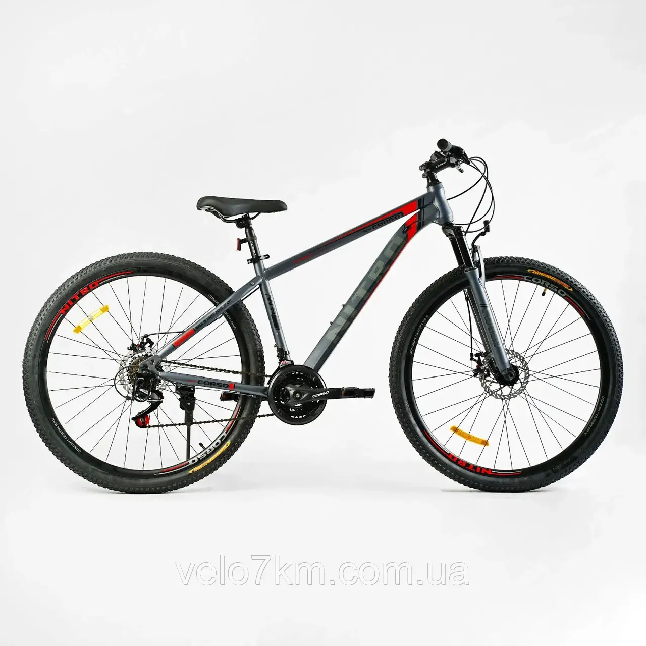 Спортивний велосипед Corso Nitro 29" сталева рама 17" обладнання SunRun 21 швидкість, зібраний на 75%
