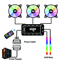 Кулер Aigo AR12 для ПК ARGB 6 Pin Black безшумний охолодний вентилятор для комп'ютера, 120 мм, фото 7