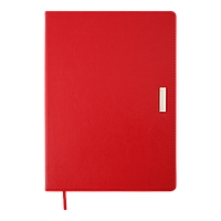 Щоденник датований 2026 Buromax Salerno А4 зі штучної шкіри 336 сторінок Червоний (BM.2741-05)