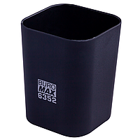 Стакан пластиковий Buromax RUBBER TOUCH для письмового приладдя, чорний (BM.6352-01)