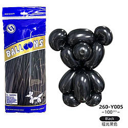 Повітряні латексні кулі ШДМ black 100 шт.