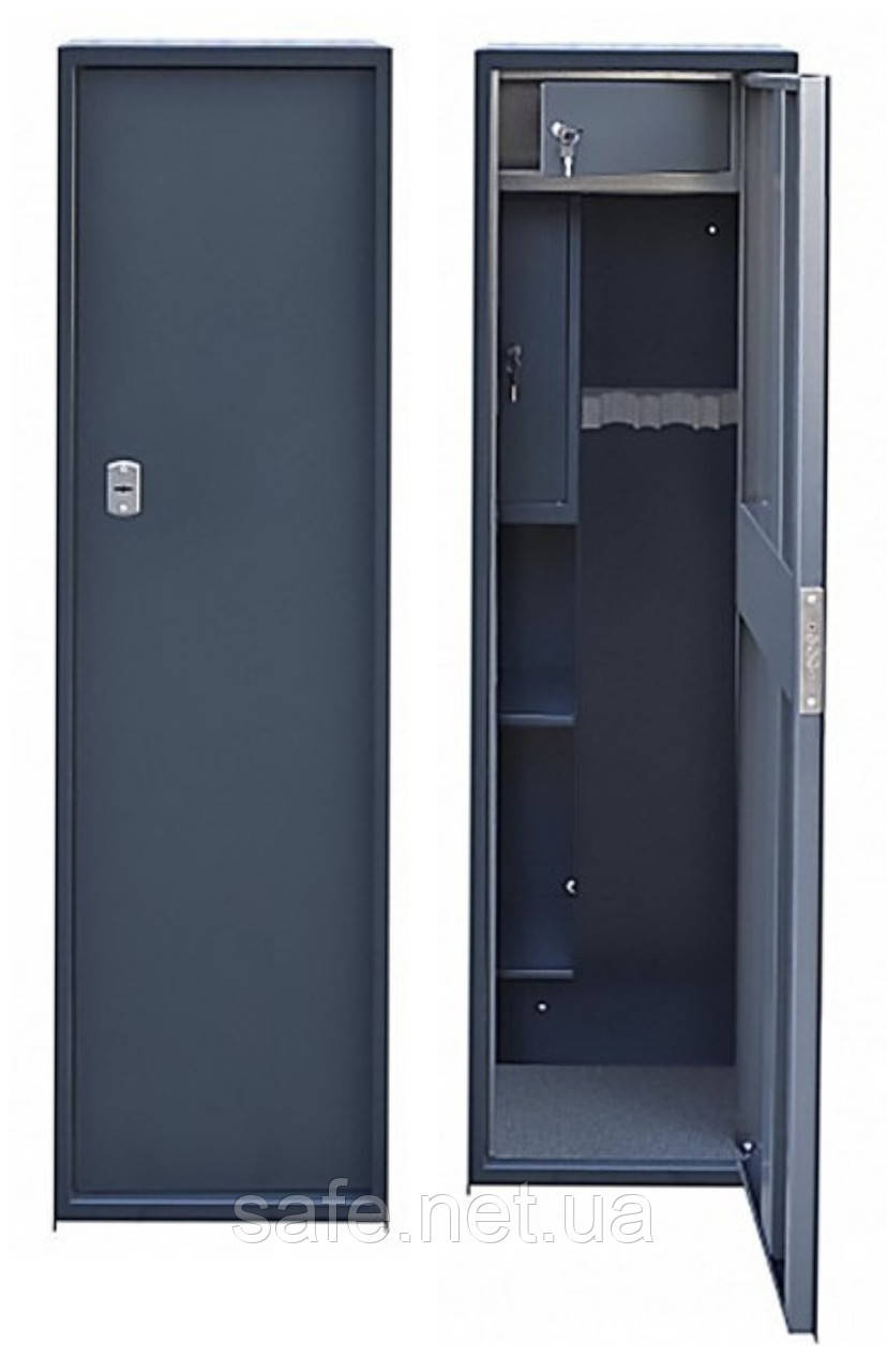Сейф збройовий Levmetal СЗ-160.3/М (ВxШxГ:1600x410x250) на 3 рушниці, сейф для рушниці, мисливський сейф