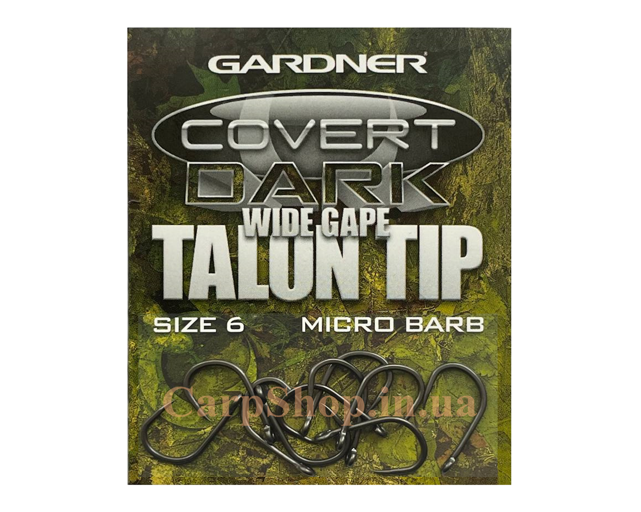 Гачок короповий Gardner Covert Dark Wide Gape Talon Tip Hook Size 6