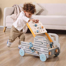 Дерев'яна машинка з інструментами Viga Toys PolarB (44066) (каталка), фото 4