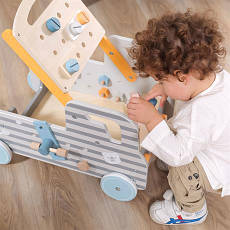 Дерев'яна машинка з інструментами Viga Toys PolarB (44066) (каталка), фото 5