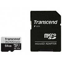 Карта памяти Transcend 64GB microSDXC class 10 UHS-I U3 A2 (TS64GUSD340S) PZZ