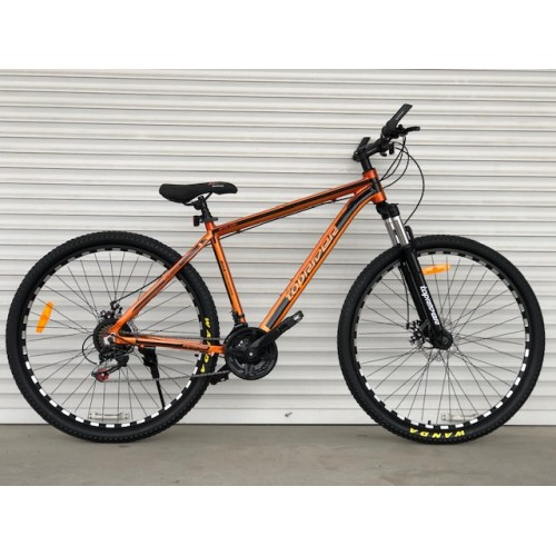 Велосипед гірський алюмінієвий Toprider 680 29" рама 19 обладнання Shimano Золотий