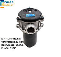 Сливной гидравлический фильтр MPF0301 (Микрокартон с пропиткой, 25 мкм, 65 л/мин, G 1/2")