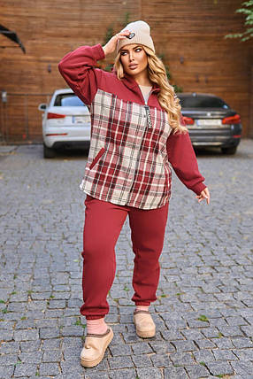 Неймовірний жіночий костюм на флісі, тканина "Трьохнитка" 50, 52, 54, 56, 58, 60 розмір 50, фото 3