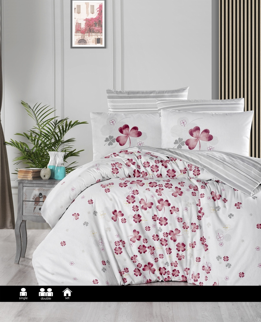 Півтораспальна Турецька Постільна Білизна First Choice Chance Powder Ранфорс 160х220см, фото 1