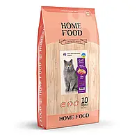 Сухой корм для британских и шотландских пород взрослых кошек "Индейка и телятина Home Food,10кг