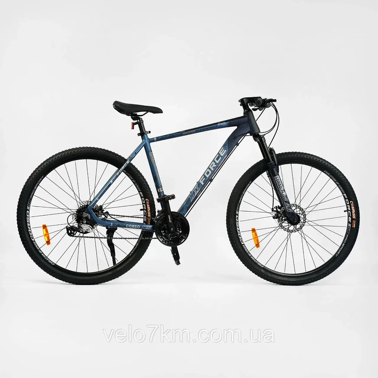 Гірський алюмінієвий велосипед Corso X-Force 29" рама 21" комплектація Shimano Altus, 24 швидкостей, зібран на 75%