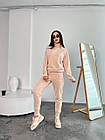 Жіночий костюм прогулянковий з трикотажу NOBILITAS 42 - 52 молочного кольори, фото 3