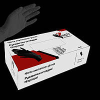 Перчатки нитриловые черные black Hoff Medical (100 шт.) Размер XL