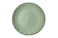 Набір круглих десертних тарілок 6 шт. Ardesto Bagheria Pastel green 19 см зеленого кольору з кам'яної кераміки
