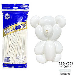 Повітряні латексні кулі ШДМ white 100 шт.